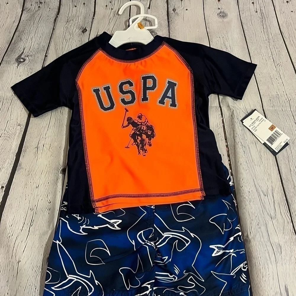 Toddler Polo two piece swimwear